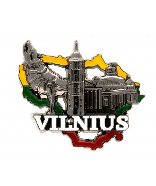 Magnetas Vilnius su Geležiniu Vilku ir Lietuvos kontūru